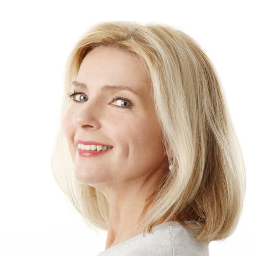 Woman with great, natural-looking hair Woman with great, natural-looking hair