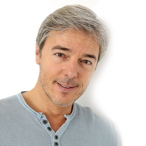 Man with great, natural-looking hair Man with great, natural-looking hair